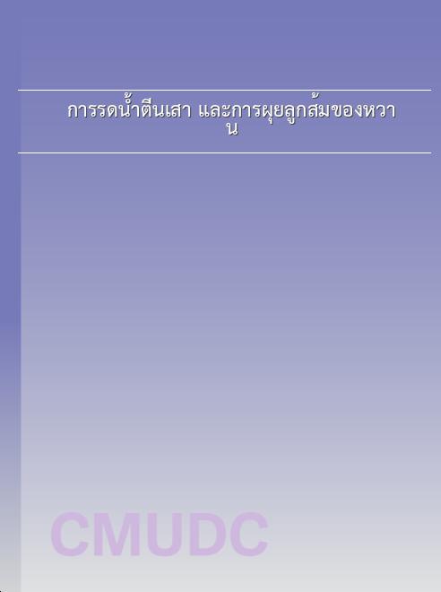 การรดน้ำตีนเสา และการผุยลูกส้มของหวาน book