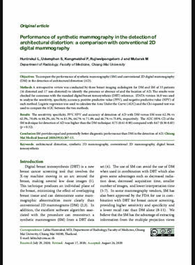 Performance of synthetic mammography in the detection of architectural distortion: a comparison with conventional 2D digital mammography book