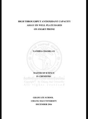 High Throughput Antioxidant Capacity Assay on Well Plate Based on Smart Phone book