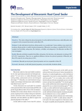 The Development of Bioceramic Root Canal Sealer book