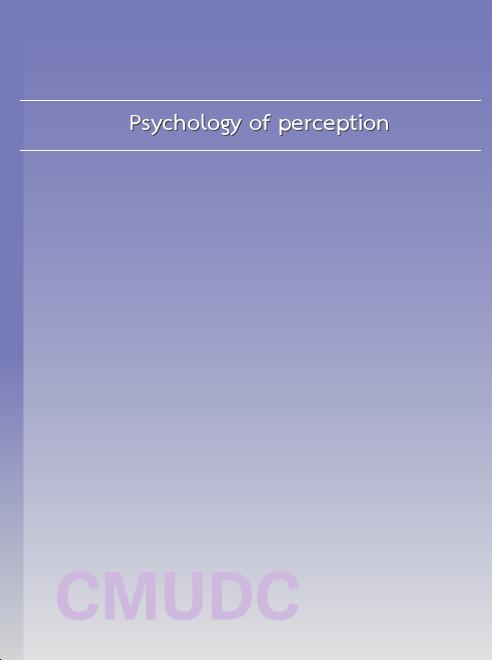 Psychology of perception book