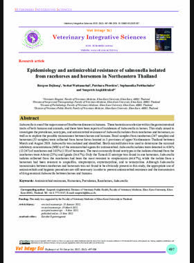 Epidemiology and Antimicrobial Resistance of Salmonella Isolated from Racehorses and Horsemen in Northeastern Thailand book