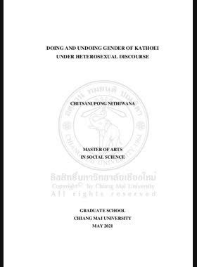 Doing and undoing gender of Kathoei under heterosexual discourse book