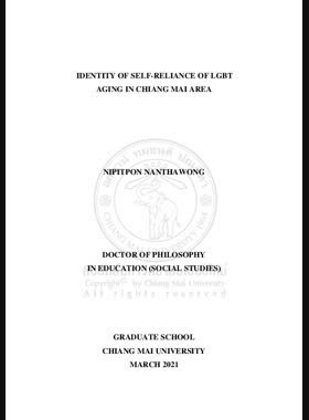 Identity of self-reliance of LGBT aging in Chiang Mai area book