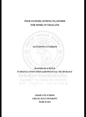 Peer-to-Peer lending platform for MSMEs in Thailand book