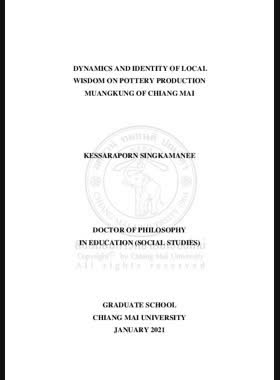 Dynamics and Iidentity of local wisdom on pottery production Muangkung of Chiang Mai book