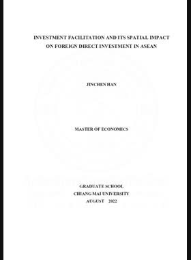 Investment facilitation and its spatial impact on foreign direct investment in ASEAN book