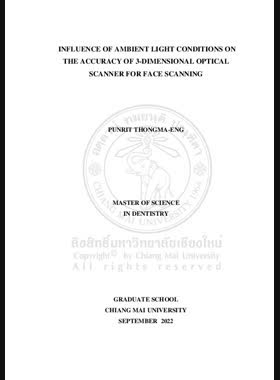 Influence of ambient light conditions on the accuracy of 3-dimensional optical scanner for face scanning book