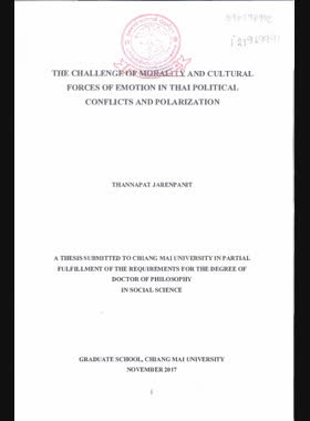 The Challenge of morality and cultural forces of emotion in Thai Political conflicts and polarization book