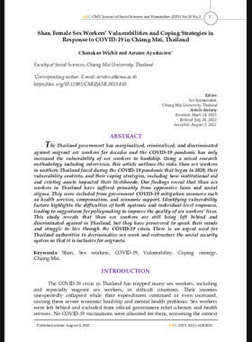 Shan Female Sex Workers’ Vulnerabilities and Coping Strategies in Response to COVID-19 in Chiang Mai, Thailand book