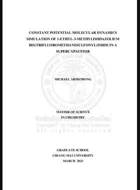 Constant potential molecular dynamics simulation of 1-Ethyl-3-Methylimidazolium Bis(trifluoromethanesulfonyl)imide in a supercapacitor book