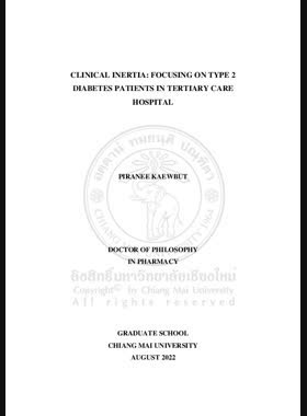 Clinical inertia: focusing on type 2 diabetes patients in tertiary care hospital book