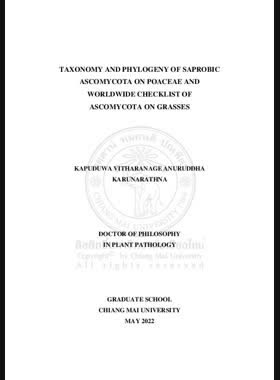 Taxonomy and phylogeny of saprobic Ascomycota on Poaceae and worldwide checklist of Ascomycota on grasses book