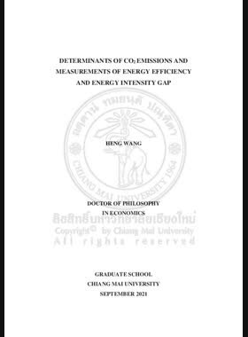 Determinants of CO2 emissions and measurements of energy efficiency and energy intensity gap book