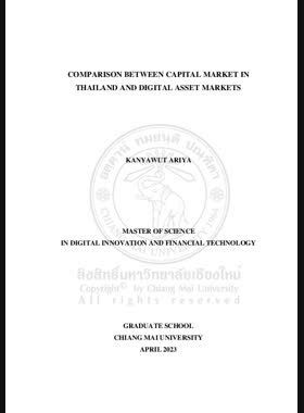 Comparison between capital market in Thailand and digital asset markets book