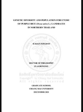 Genetic diversity and population structure of purple rice (Oryza sativa L.) landraces book