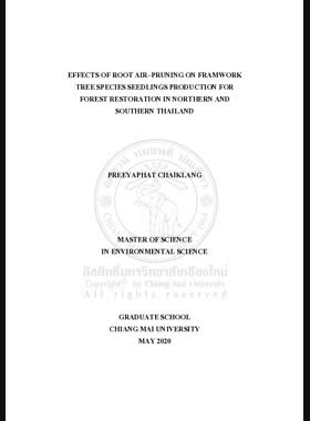 Effects of root air-pruning on framework tree species seedlings production for forest restoration in Northern and Southern Thailand book