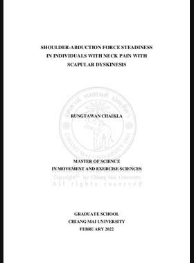 Shoulder-abduction force steadiness in individuals with neck pain with Scapular Dyskinesis book
