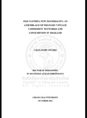 Old clothes, new materiality: an assemblage of military vintage commodity networks and consumption in Thailand book