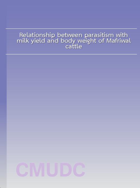 Relationship between parasitism with milk yield and body weight of Mafriwal cattle book