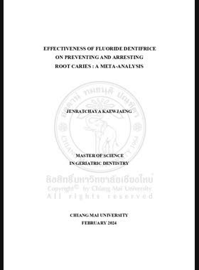 Effectiveness of fluoride dentifrice on preventing and arresting root caries : A meta-analysis book