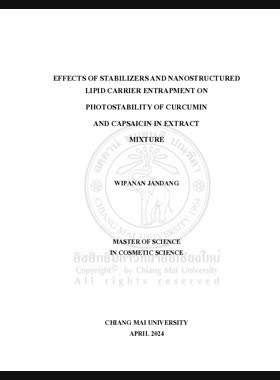 Effects of stabilizers and nanostructured lipid carrier entrapment on photostability of curcumin and capsaicin in extract mixture book