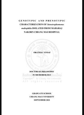 Genotypic and Phenotypic Characterization of Stenotrophomonas maltophilia Isolated from Maharaj Nakorn Chiang Mai Hospital book