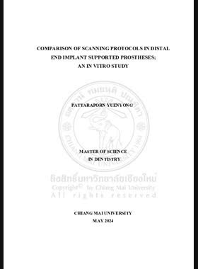 Comparison of scanning protocols in distal end implant supported prostheses , An in vitro study book