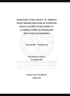 Microstructural design to improve shape memory behavior of 3d-printed poly(L-lactide-co-glycolide-co-e-caprolactone) scaffolds for bone tissue engineering book