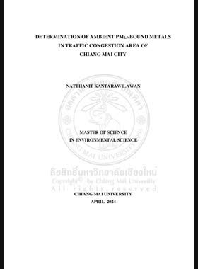 Determination of ambient PM2.5-bound metals in traffic congestion area of Chiang Mai city book