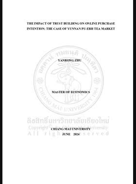 The Impact of trust building on online purchase intention: The Case of Yunnan Pu-erh tea market book