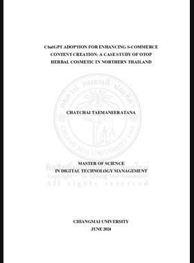 ChatGPT adoption for enhancing S-commerce content creation: a case study of OTOP herbal cosmetic in Northern Thailand book