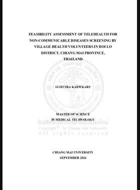 Feasibility assessment of telehealth for non-communicable diseases screening by village health volunteers in Doi Lo District, Chiang Mai Province, Thailand book