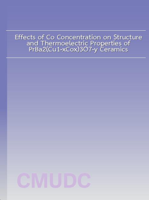 Effects of Co Concentration on Structure and Thermoelectric Properties of PrBa2(Cu1-xCox)3O7-y Ceramics book