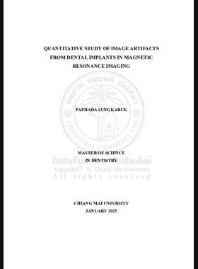 Quantitative study of image artifacts from dental implants in magnetic resonance imaging book