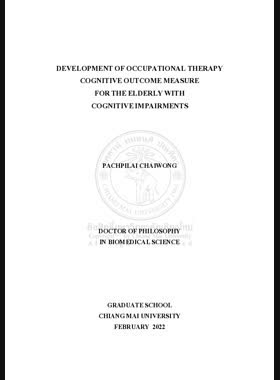 Development of occupational therapy cognitive outcome measure for the elderly with cognitive impairments book