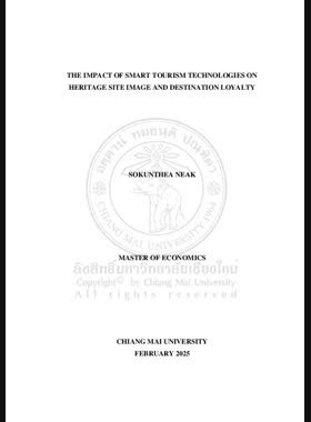 The Impact of smart tourism technologies on heritage site image and destination loyalty book