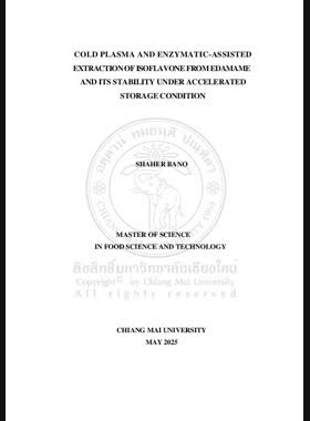 Cold Plasma and Enzymatic-Assisted extraction of Isoflavone from edamame and its stability under accelerated storage condition book