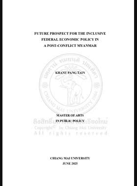 Future prospect for the inclusive federal economic policy in a post-conflict Myanmar book