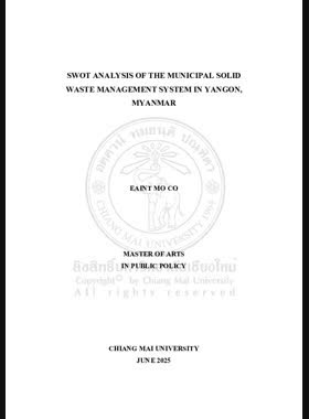 SWOT analysis of the municipal solid waste management system in Yangon, Myanmar book