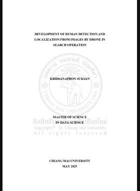 Development of human detection and localization from images by drone in search operation book
