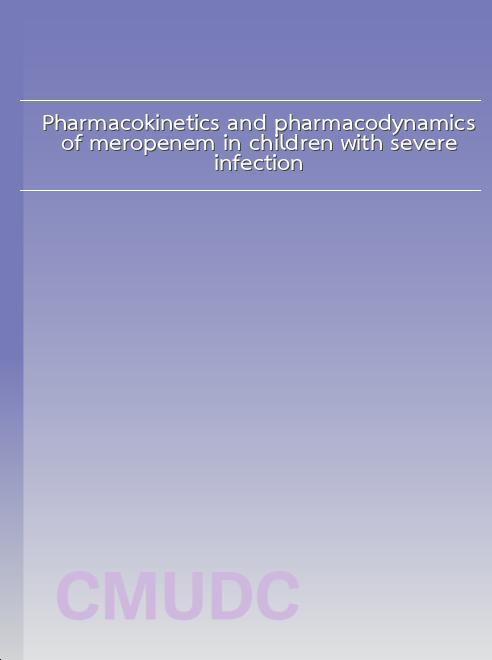 Pharmacokinetics and pharmacodynamics of meropenem in children with severe infection book