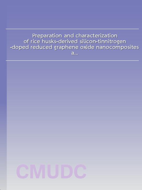 Preparation and characterization of rice husks-derived silicon-tin/nitrogen-doped reduced graphene oxide nanocomposites as anode materials for lithium-ion batteries book