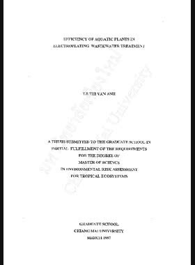Efficiency of aquatic plants in electroplating wastewater threatment / Le Thi Van Anh book