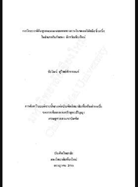 การวิเคราะห์ต้นทุนและผลตอบแทนทางการเงินของบริษัทลิสซิ่งหนึ่งในอำเภอสันกำแพง จังหวัดเชียงใหม่ / ชัยวัฒน์ สุวิทย์ศักดานนท์ book